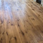 A fabulous floor brought back to life along with a matching worktop - a solid Oak hardwood finished with WOCA hardwax extreme.